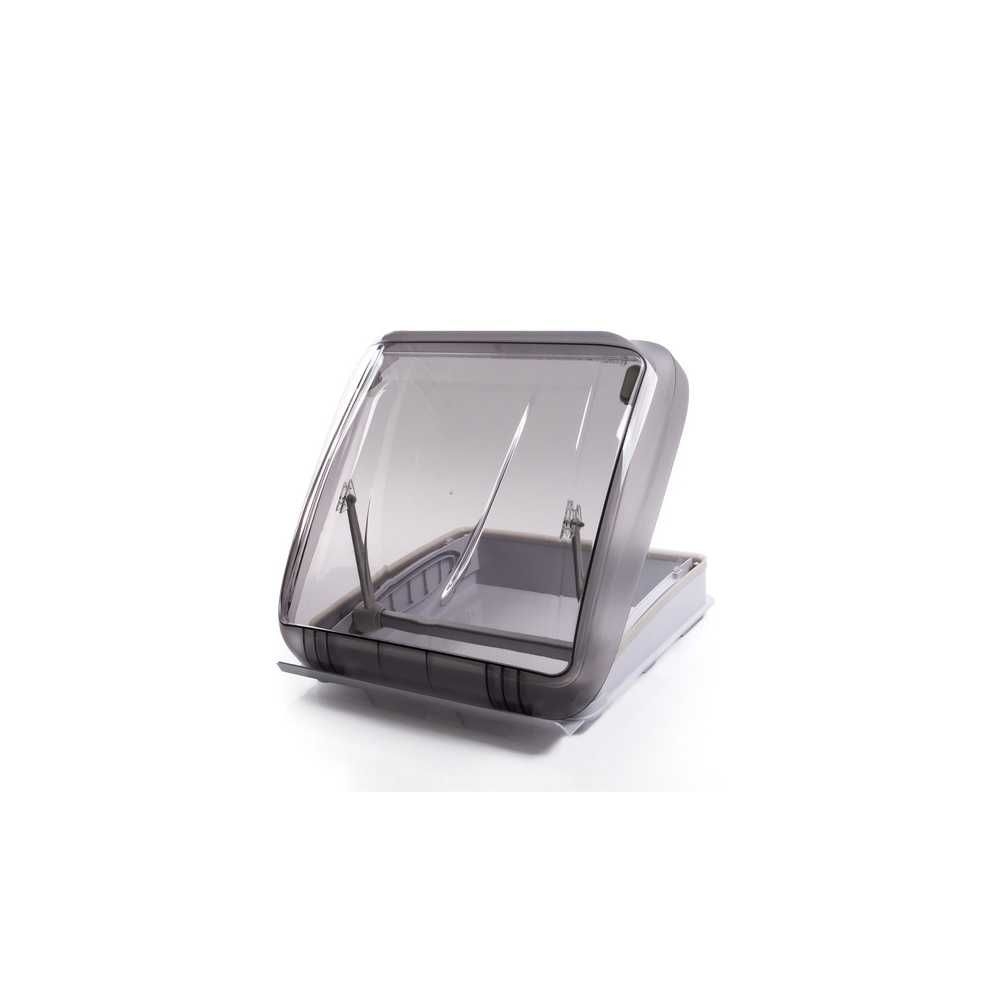 CARBEST Dachhaube SkyLight 400 x 400 mm ohne Zwangsbelueftung mit LED Dachstaerke 28-50 mm Grau getoent - 318021