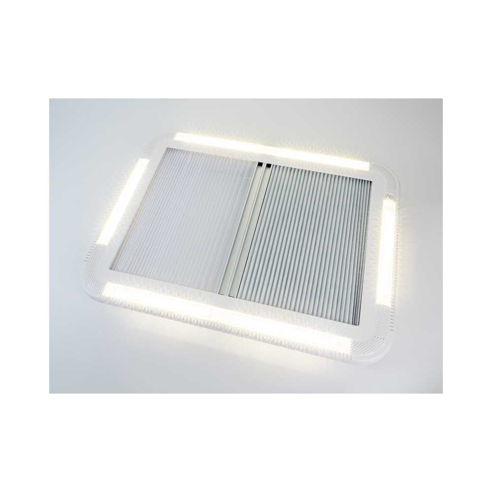 CARBEST Dachhaube 700 x 500 mm ohne Zwangsbelueftung mit LED Dachstaerke 25-60 mm Grau getoent - 31878